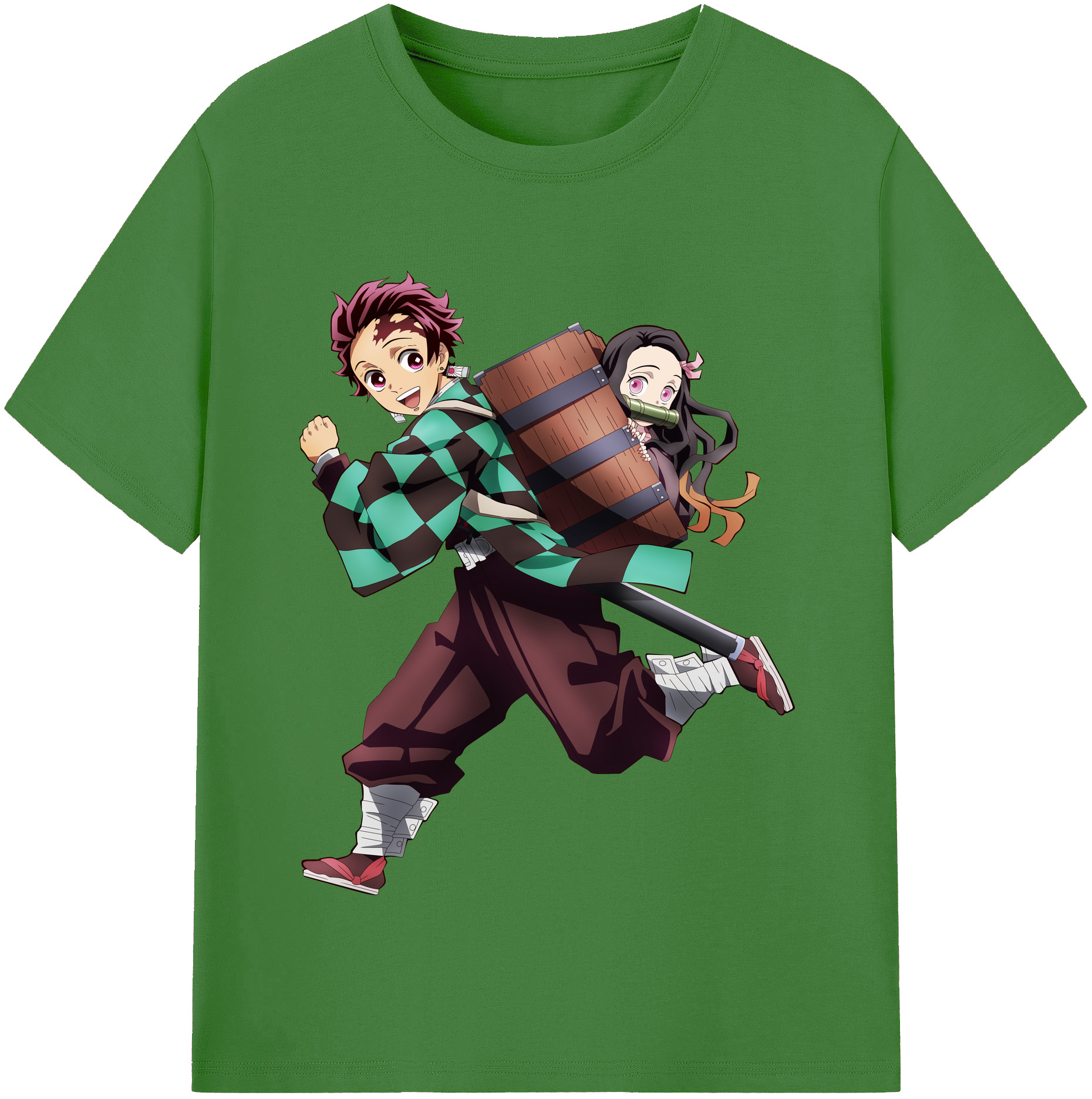 （画像用） 鬼滅の刃 竈門 炭治郎／かまど たんじろう Kamado Tanjirou レディースカジュアルプリントTシャツ（綿100％）